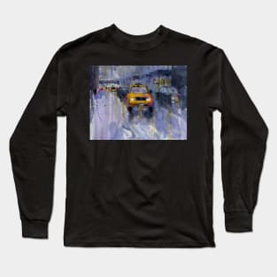 Yellow Taxi Cab, Midtown New York City Long Sleeve T-Shirt